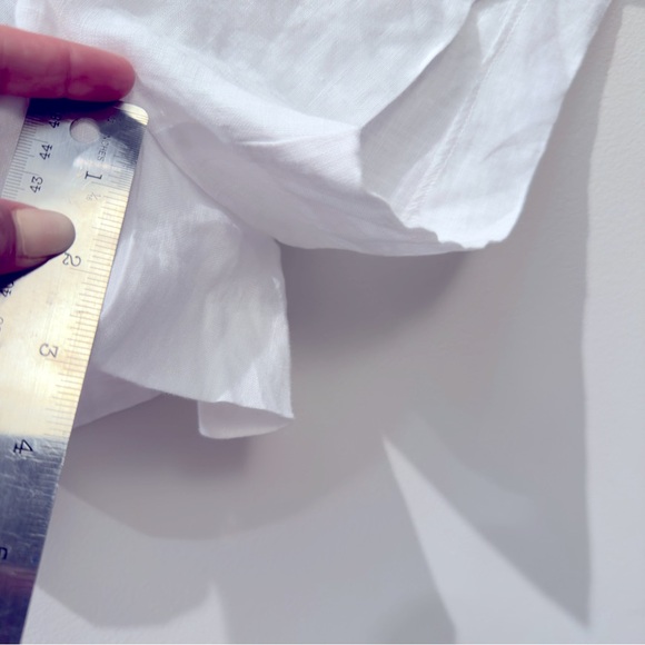 HIHO Designed In BVI Tortola - White Garden Shorts Size S 100% Linen - Picture 10 of 10